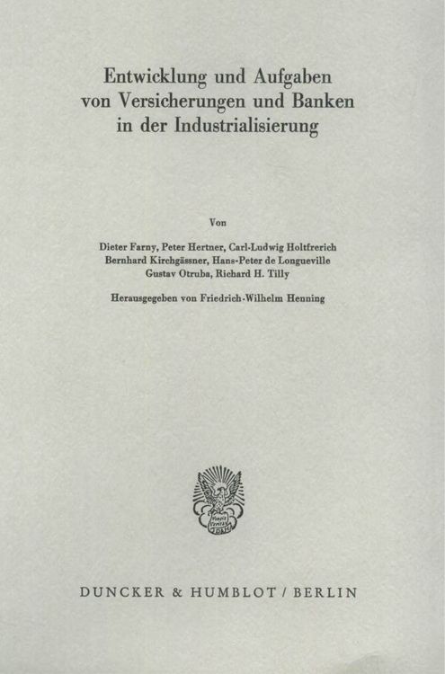 Produktbild: Entwicklung und Aufgaben von Versicherungen und Banken in der Industrialisierung.
