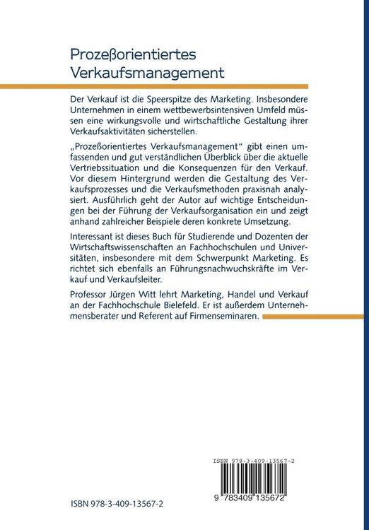 Produktbild: Proze&szlig;orientiertes Verkaufsmanagement