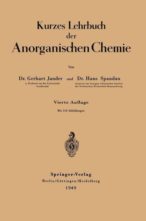 Produktbild: Kurzes Lehrbuch der Anorganischen Chemie