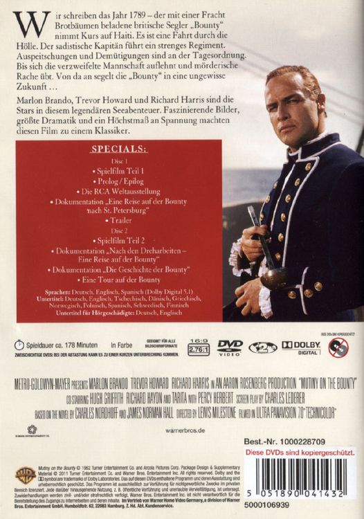 Produktbild: Meuterei auf der Bounty - Classic Collection [2 DVDs]
