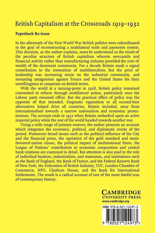 Produktbild: British Capitalism at the Crossroads, 1919 1932