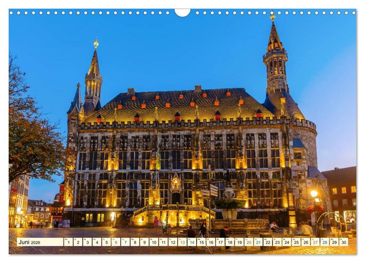 Produktbild: Aachen - die Kaiserstadt am Dreil&auml;ndereck (Wandkalender 2026 DIN A3 quer), CALVENDO Monatskalender