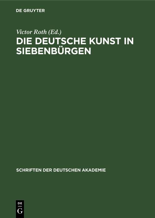Produktbild: Die deutsche Kunst in Siebenb&uuml;rgen