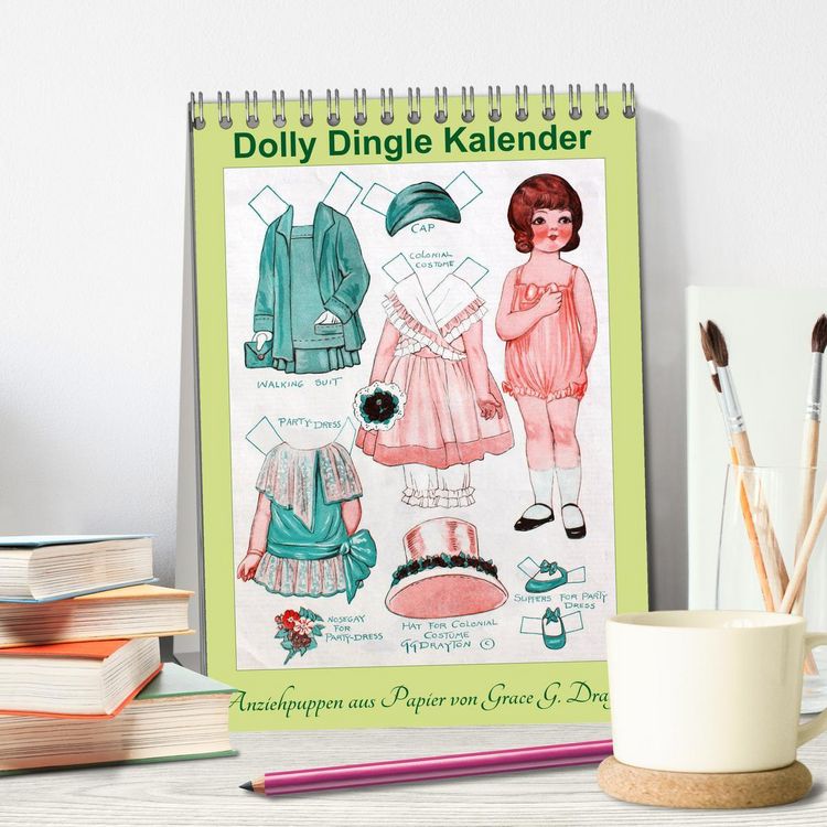 Produktbild: Dolly Dingle Kalender - Anziehpuppen von Grace G. Drayton (Tischkalender 2026 DIN A5 hoch), CALVENDO Monatskalender