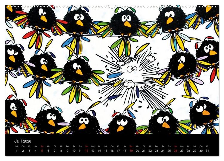 Produktbild: Humorvolle PopArt - Kunstkalender von Claudia Elsner (Wandkalender 2026 DIN A2 quer), CALVENDO Monatskalender