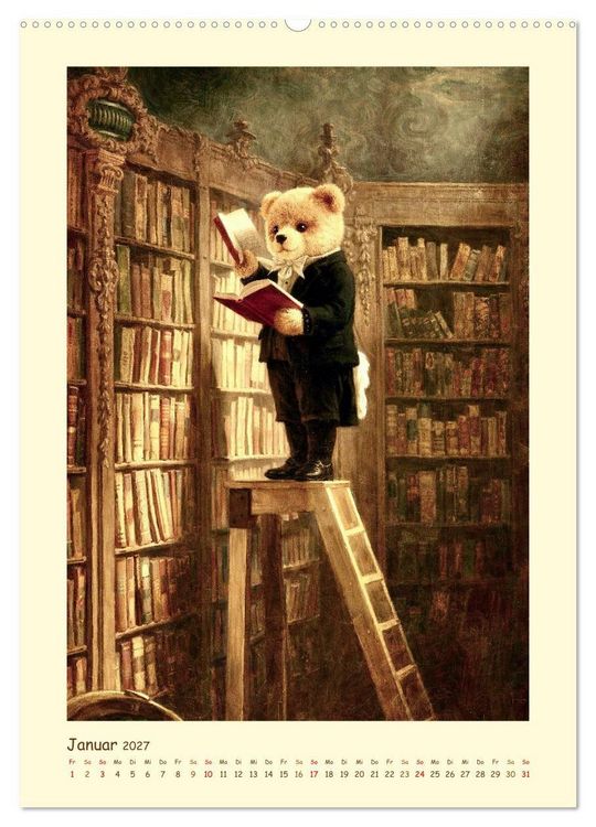 Produktbild: Teddy Kunstgalerie (Wandkalender 2027 DIN A2 hoch), CALVENDO Monatskalender
