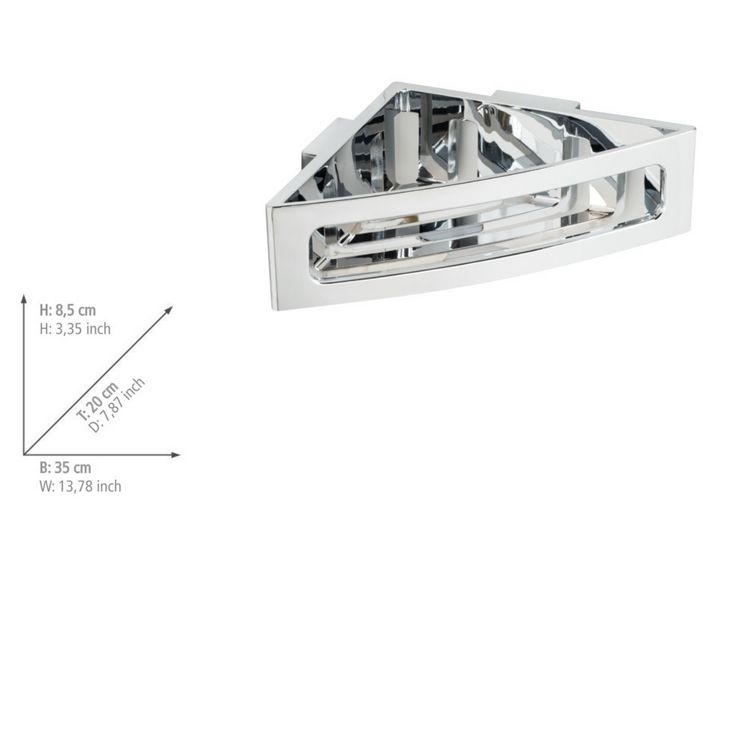 Produktbild: Turbo-Loc&reg; Eckablage Mod. Bralia Chrom, Befestigen ohne Bohren