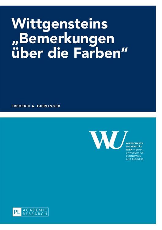 Produktbild: Wittgensteins Bemerkungen ueber die Farben