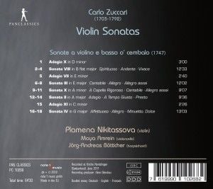 Produktbild: Carlo ZUCCARIi: Violin Sonatas
