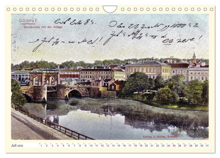 Produktbild: Gruss aus Dorpat - Tartu in historischen Ansichten (Wandkalender 2026 DIN A4 quer), CALVENDO Monatskalender