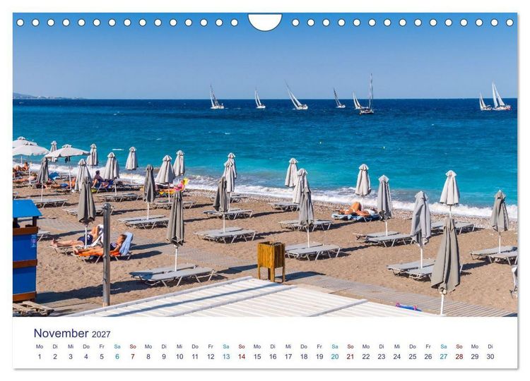 Produktbild: Str&auml;nde der Insel Rhodos (Wandkalender 2027 DIN A4 quer), CALVENDO Monatskalender