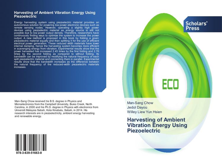 Produktbild: Harvesting of Ambient Vibration Energy Using Piezoelectric