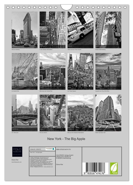 Produktbild: New York - The Big Apple (Wandkalender 2026 DIN A4 hoch), CALVENDO Monatskalender