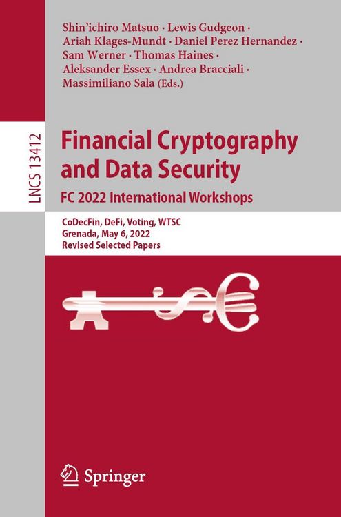 Produktbild: Financial Cryptography and Data Security. FC 2022 International Workshops