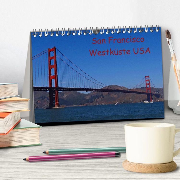 Produktbild: San Francisco Westk&uuml;ste USA (Tischkalender 2026 DIN A5 quer), CALVENDO Monatskalender