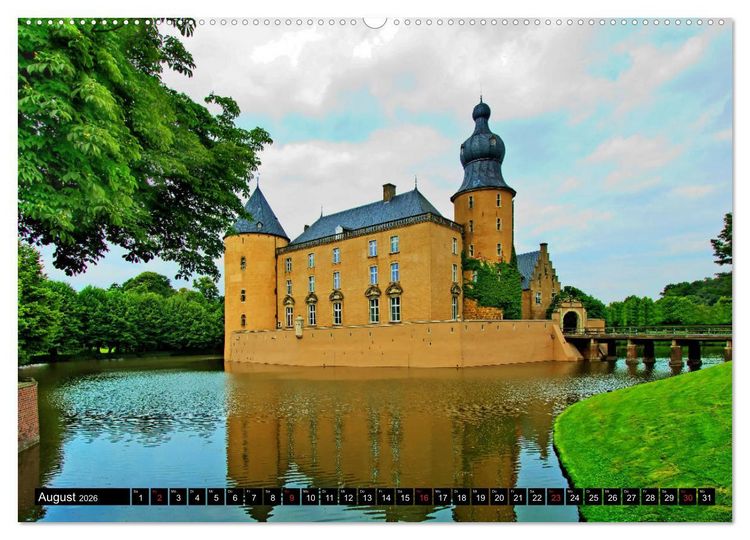 Produktbild: Burgen und Schl&ouml;sser im M&uuml;nsterland (hochwertiger Premium Wandkalender 2026 DIN A2 quer), Kunstdruck in Hochglanz
