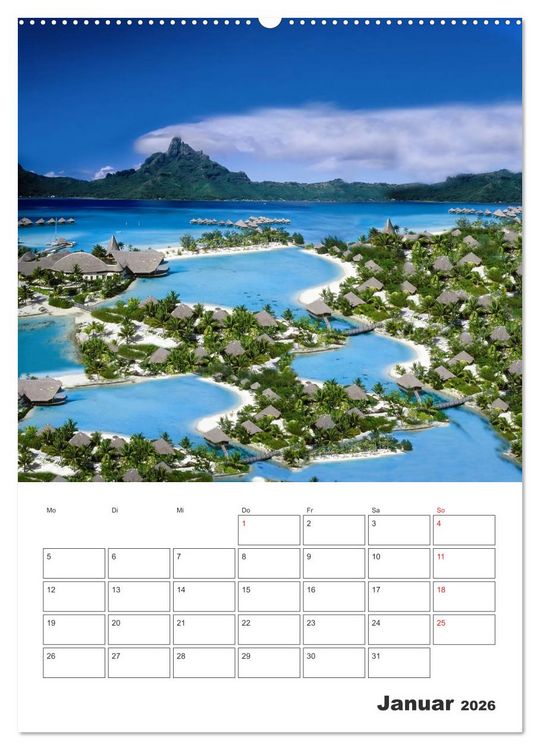 Produktbild: Inselparadiese im S&uuml;dpazifik (hochwertiger Premium Wandkalender 2026 DIN A2 hoch), Kunstdruck in Hochglanz