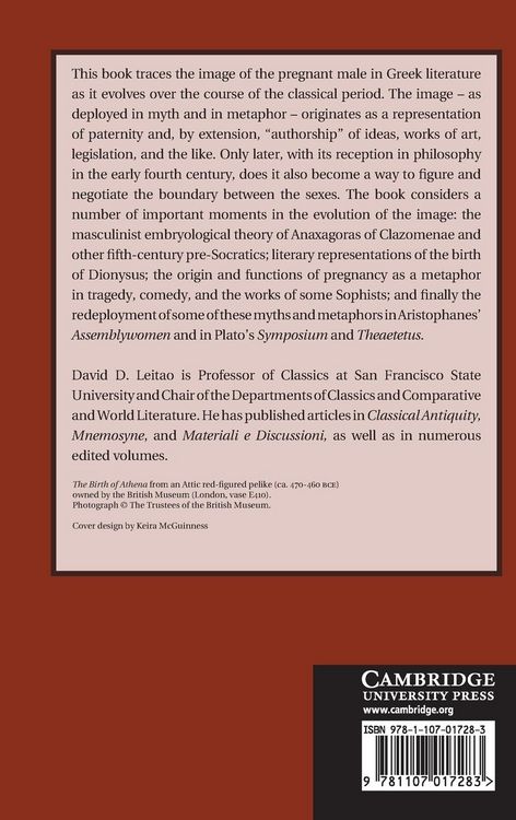 Produktbild: The Pregnant Male as Myth and Metaphor in Classical Greek Literature