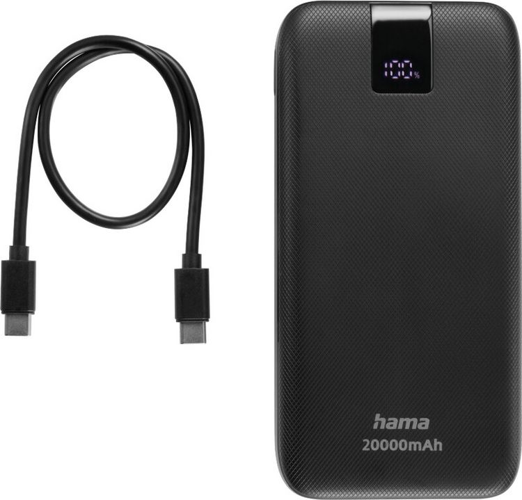 Produktbild: HAMA Ladeger&auml;t Powerbank PD 20, schwarz
