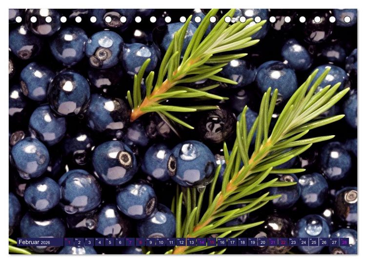 Produktbild: BLAU - Gem&uuml;se und Obst - Farbexplosion (Tischkalender 2026 DIN A5 quer), CALVENDO Monatskalender