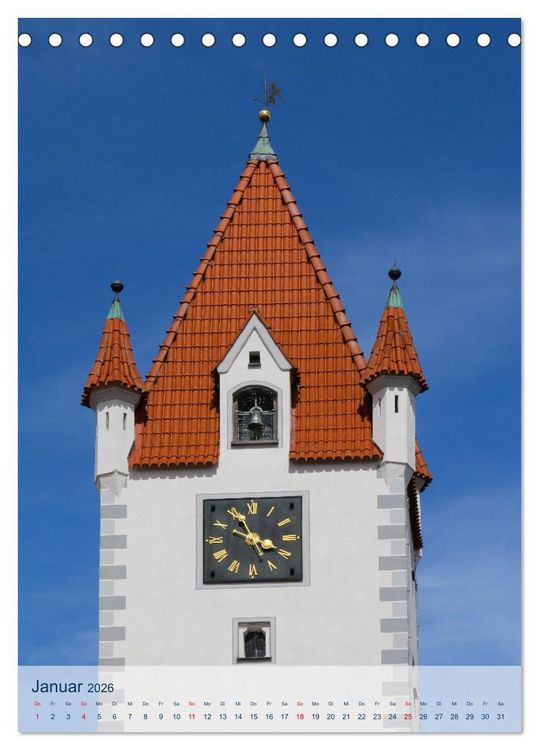 Produktbild: Historische Altstadt Mindelheim (Tischkalender 2026 DIN A5 hoch), CALVENDO Monatskalender