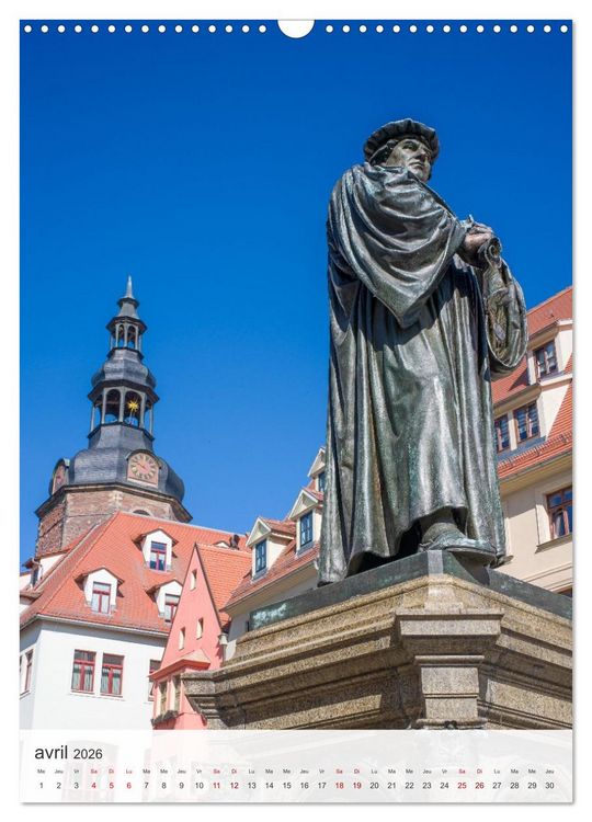 Produktbild: Lutherstadt Eisleben - La ville du grand r&eacute;formateur Luther (Calendrier mural 2026 DIN A3 horizontal), CALVENDO calendrier mensuel