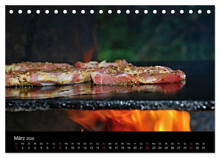 Produktbild: BBQ Lecker Grillen (Tischkalender 2026 DIN A5 quer), CALVENDO Monatskalender