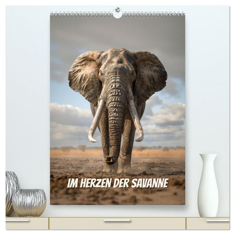 Produktbild: Im Herzen der Savanne (hochwertiger Premium Wandkalender 2026 DIN A2 hoch), Kunstdruck in Hochglanz