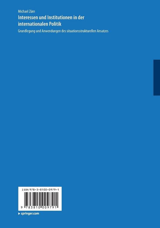 Produktbild: Interessen und Institutionen in der internationalen Politik