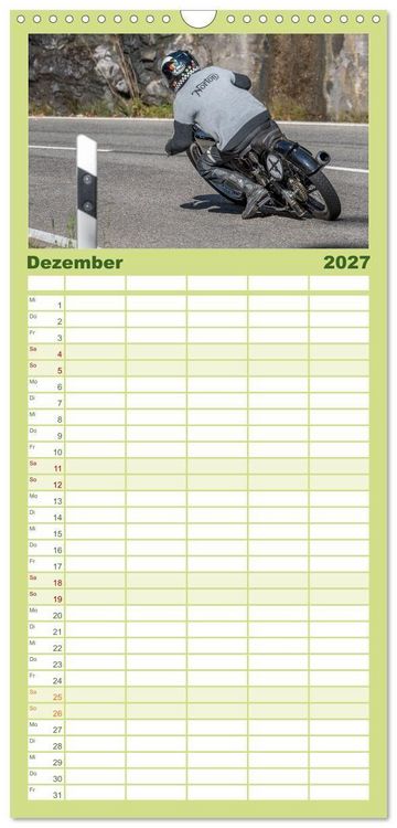 Produktbild: Familienplaner 2027 - Motorr&auml;der am Jochpass mit 5 Spalten (Wandkalender, 21 x 45 cm) CALVENDO