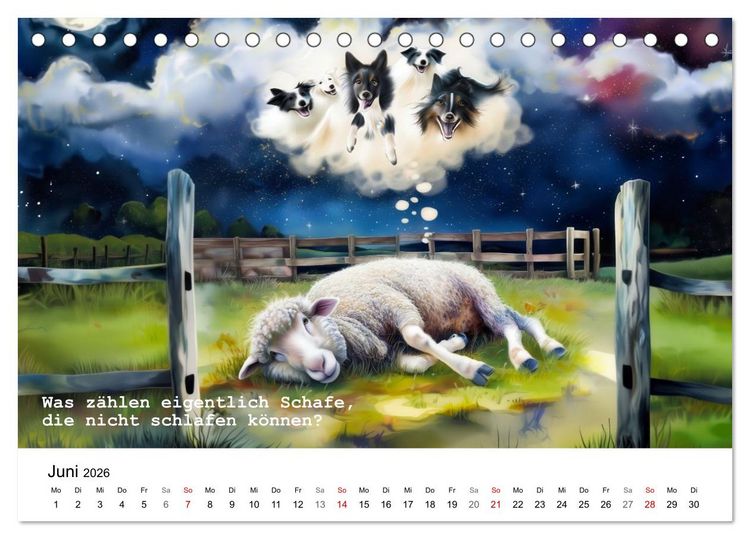 Produktbild: Lustige und paradoxe Fragen (Tischkalender 2026 DIN A5 quer), CALVENDO Monatskalender