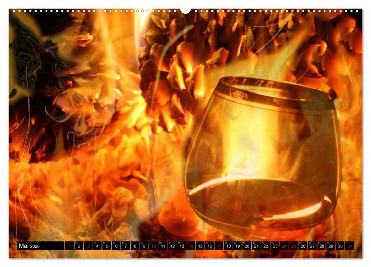 Produktbild: Feuer &bull; W&auml;rme, Licht & Gefahr (Wandkalender 2026 DIN A2 quer), CALVENDO Monatskalender