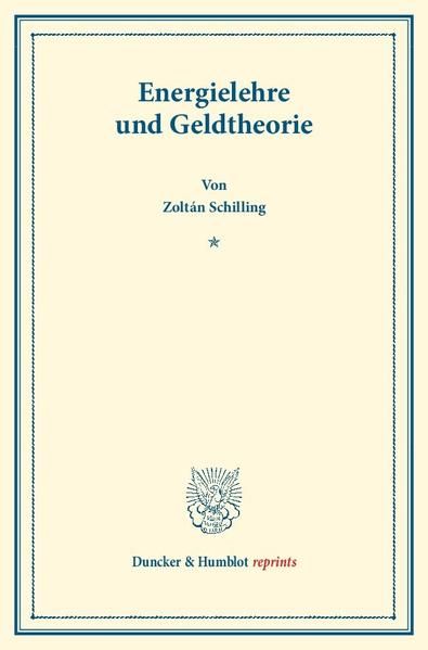 Produktbild: Energielehre und Geldtheorie.
