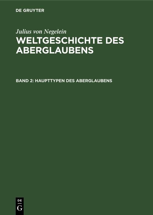 Produktbild: Haupttypen des Aberglaubens