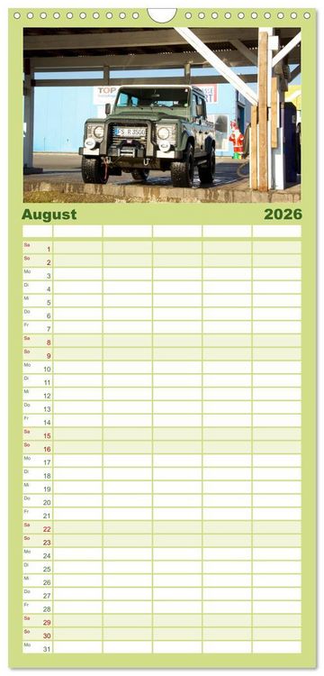 Produktbild: Familienplaner 2026 - Defender f&uuml;r's Grobe mit 5 Spalten (Wandkalender, 21 x 45 cm) CALVENDO