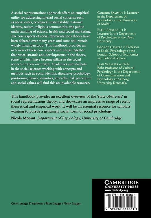 Produktbild: The Cambridge Handbook of Social Representations
