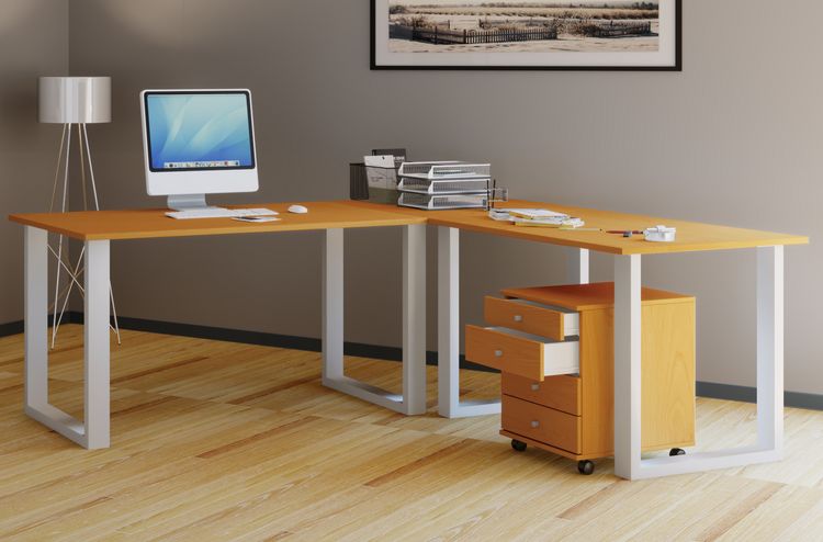 Produktbild: U Schreibtisch Eckschreibtisch L Form 190x130x50