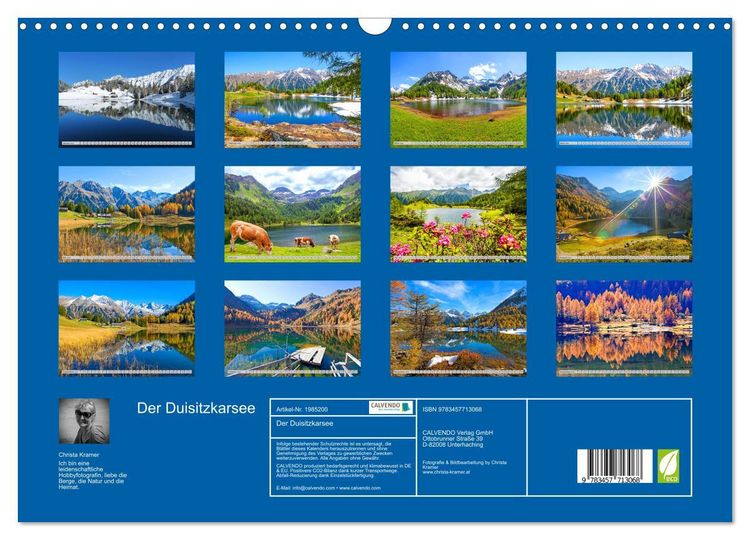 Produktbild: Der Duisitzkarsee (Wandkalender 2026 DIN A3 quer), CALVENDO Monatskalender
