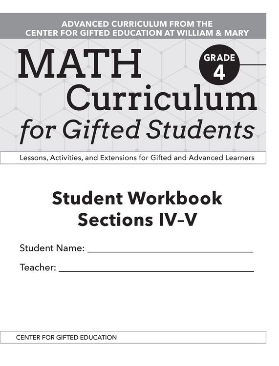 Produktbild: Math Curriculum for Gifted Students