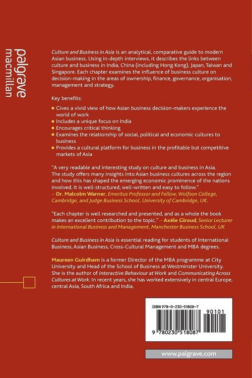 Produktbild: Culture and Business in Asia