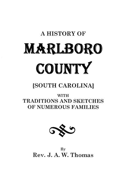 Produktbild: History of Marlboro County [South Carolina].
