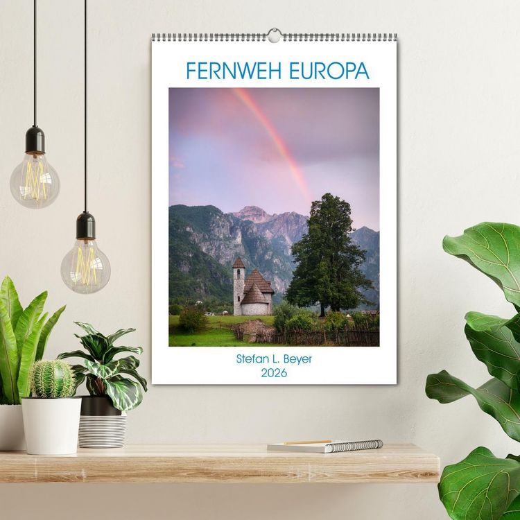 Produktbild: Fernweh Europa (Wandkalender 2026 DIN A2 hoch), CALVENDO Monatskalender
