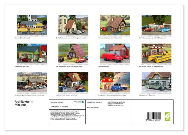 Produktbild: Architektur in Miniatur (hochwertiger Premium Wandkalender 2026 DIN A2 quer), Kunstdruck in Hochglanz