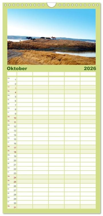 Produktbild: Familienplaner 2026 - Portugal - Das wundersch&ouml;ne Land am Atlantik. mit 5 Spalten (Wandkalender, 21 x 45 cm) CALVENDO