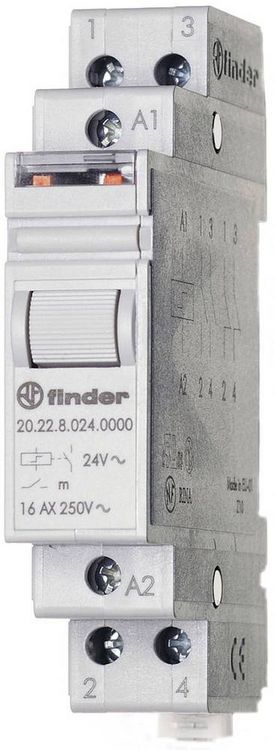 Produktbild: Stromsto&szlig;-Schalter Hutschiene Finder 20.22.8.012.4000 2 Schlie&szlig;er 12 V/AC 16 A 4000 VA 1 St.
