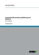 Produktbild: Literaturkritik zwischen Aufkl&auml;rung und Moderne