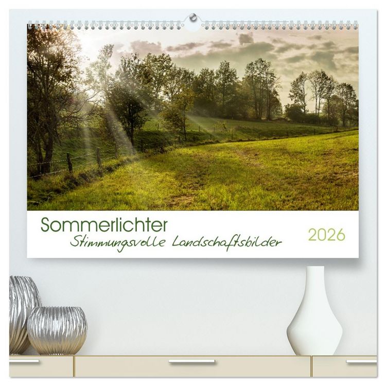 Produktbild: Sommerlichter - Stimmungsvolle Landschaftsbilder (hochwertiger Premium Wandkalender 2026 DIN A2 quer), Kunstdruck in Hochglanz