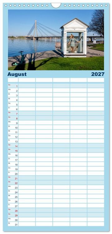 Produktbild: Familienplaner 2027 - Riga - Paris des Ostens mit 5 Spalten (Wandkalender, 21 x 45 cm) CALVENDO