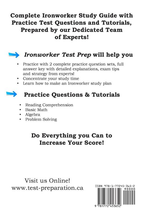 Ironworkers Apprenticeship Aptitude Study Guide online bestellen