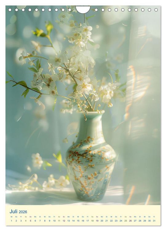 Produktbild: Blumen in zauberhaftem Licht (Wandkalender 2026 DIN A4 hoch), CALVENDO Monatskalender